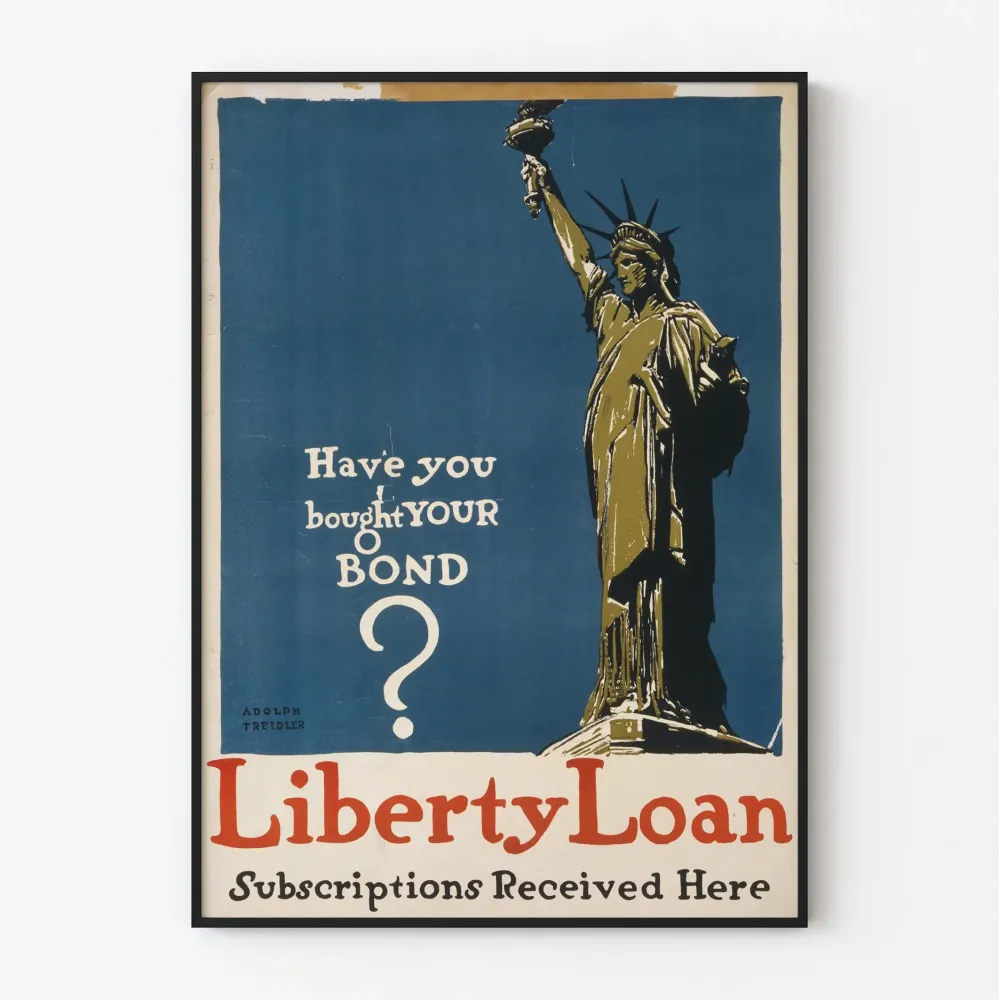 Plakat vintage Statua Wolności - Pożyczka Wolności
