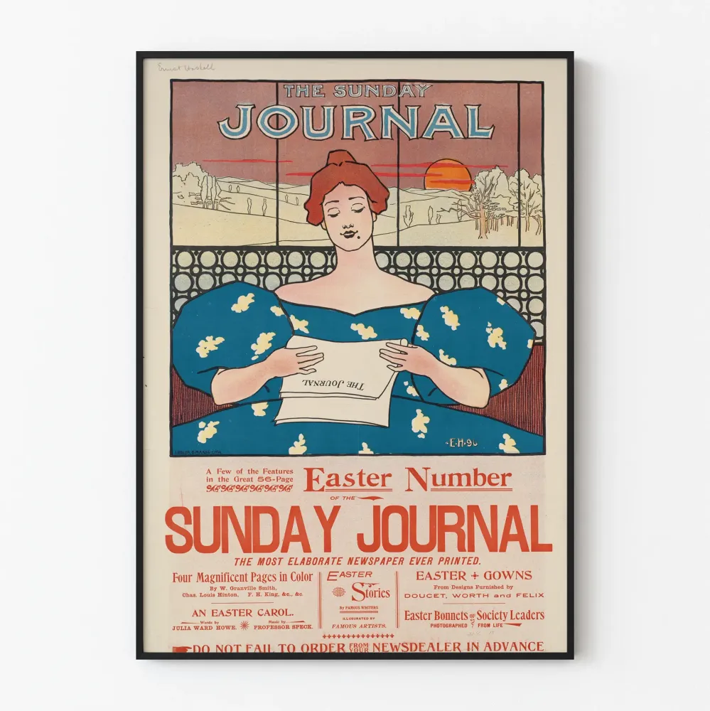 Plakat Vintage Sunday Journal - Wydanie Wielkanocne 1896