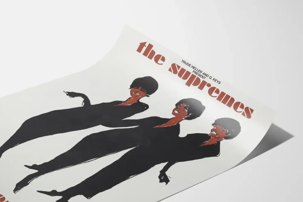 Plakat vintage Supremes w Lincoln Center 1965