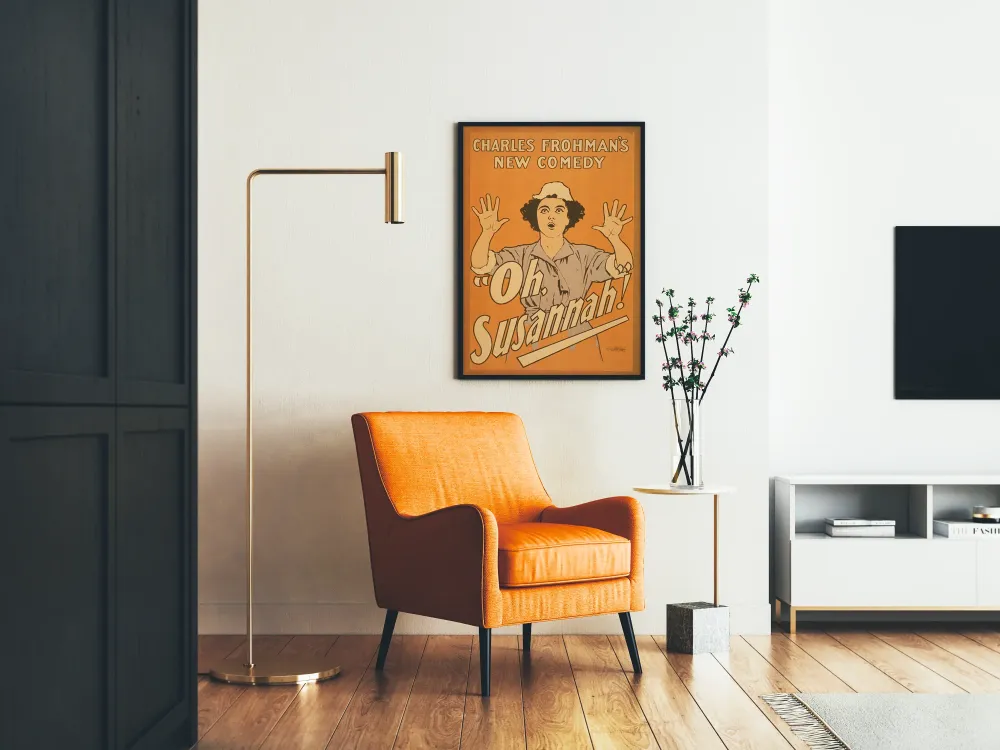 Plakat vintage Oh Susannah, komedia Charlesa Frohmana