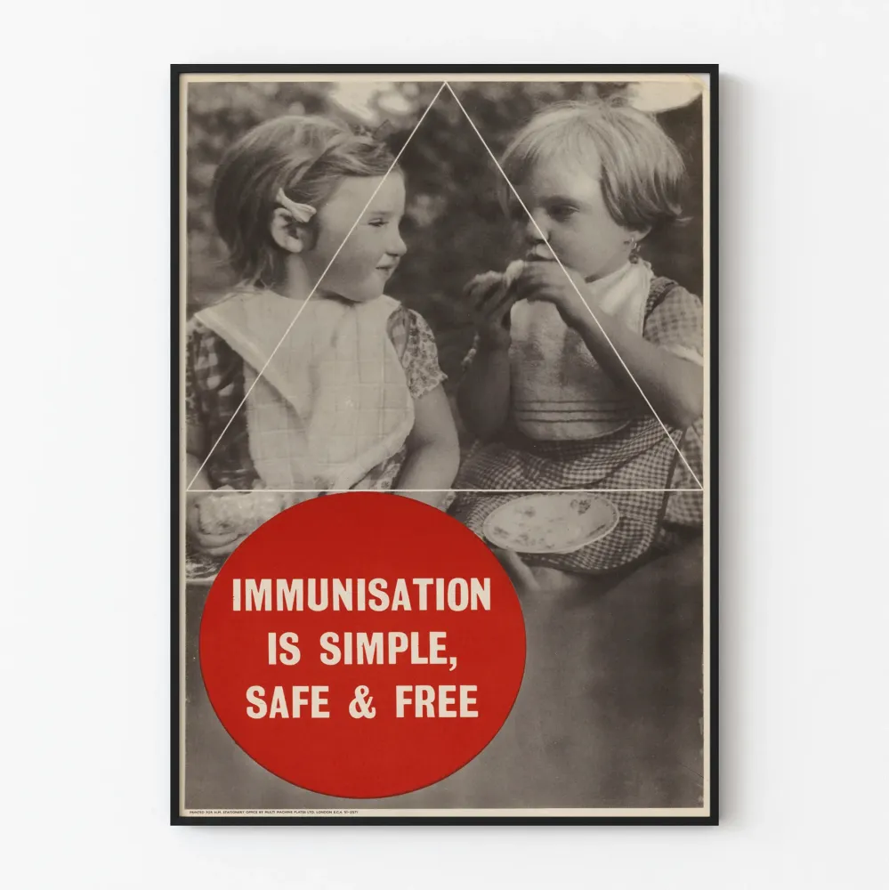 Plakat vintage Szczepienie prostym i bezpiecznym sposobem