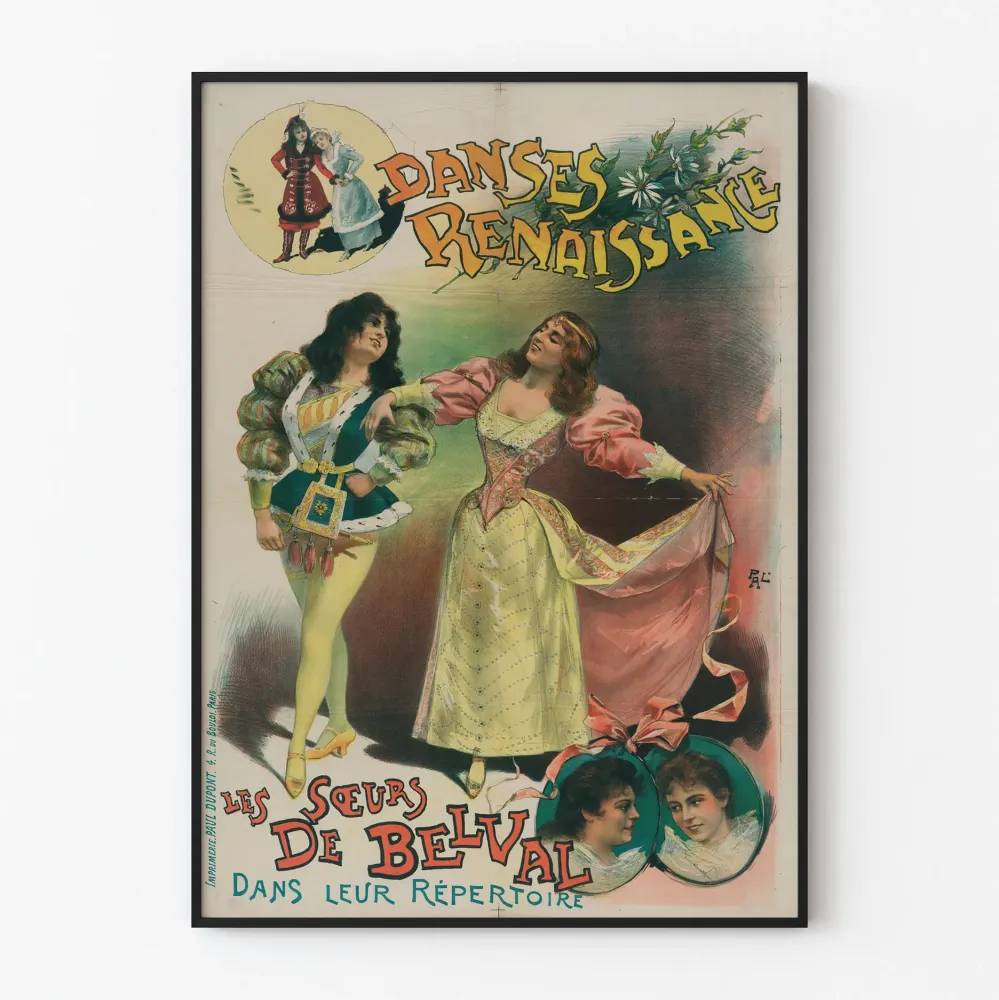 Plakat vintage Tańce Renesansowe - Siostry z Belval