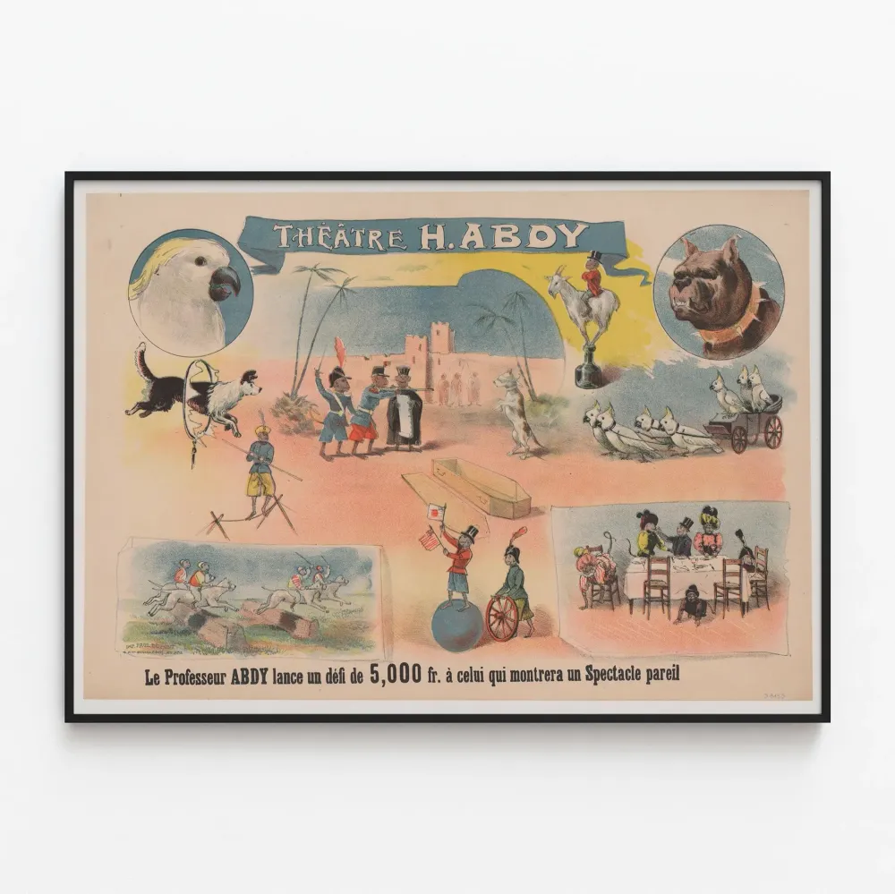 Plakat vintage Teatr H. Abdy – Wyzwanie, wyjątkowe widowisko