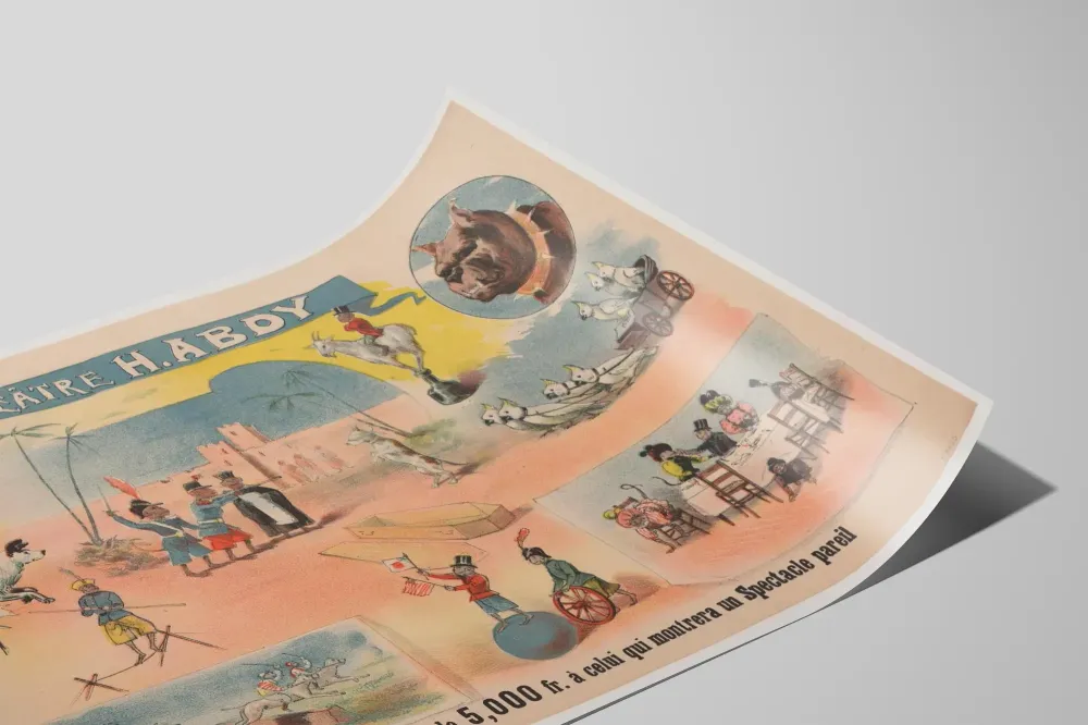 Plakat vintage Teatr H. Abdy – Wyzwanie, wyjątkowe widowisko