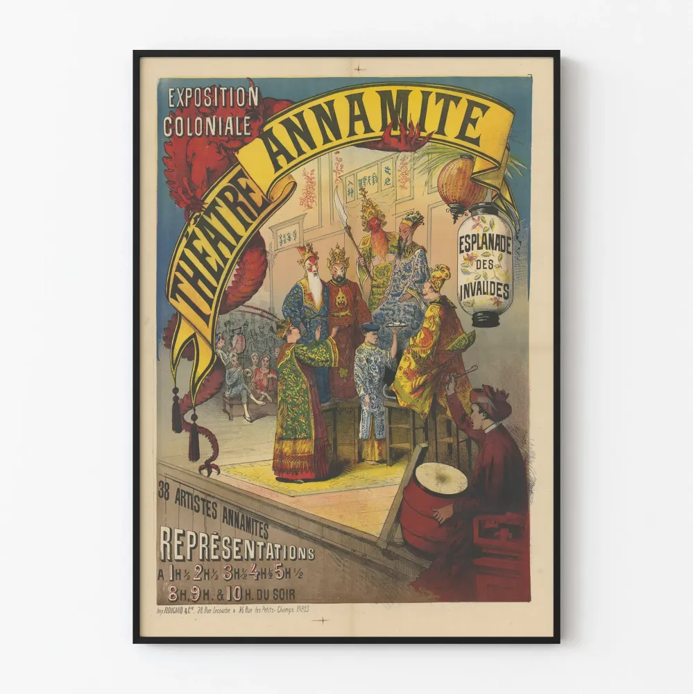 Plakat vintage Teatr Annamicki - Wystawa Kolonialna Esplanada Invalidów