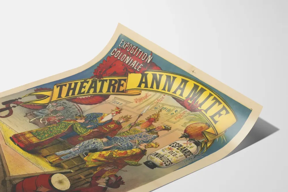 Plakat vintage Teatr Annamicki - Wystawa Kolonialna Esplanada Invalidów