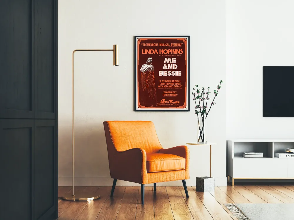Plakat vintage Teatr Me and Bessie - Linda Hopkins jako Bessie Smith