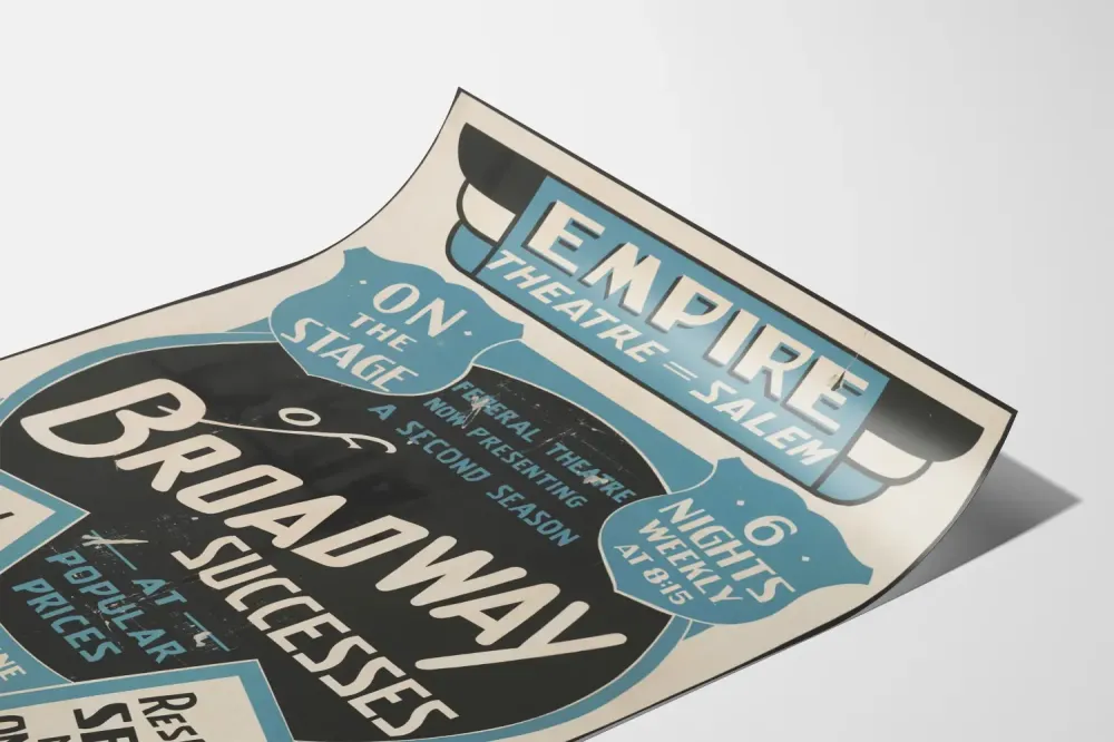 Plakat vintage Teatr Broadway - Empire Theatre Salem