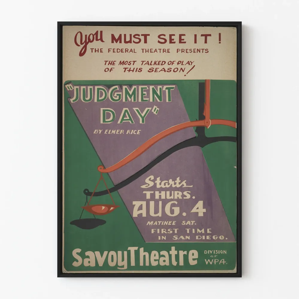 Plakat vintage Teatr „Dzień Sądu”