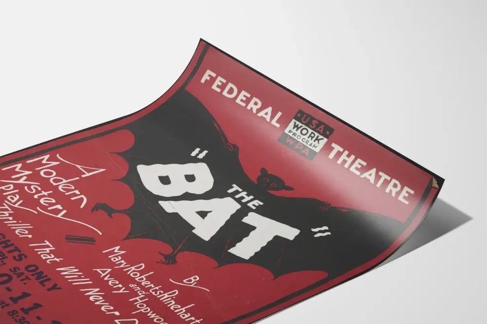 Plakat Vintage Teatr Federalny - Nietoperz, Nowoczesna Tajemnica