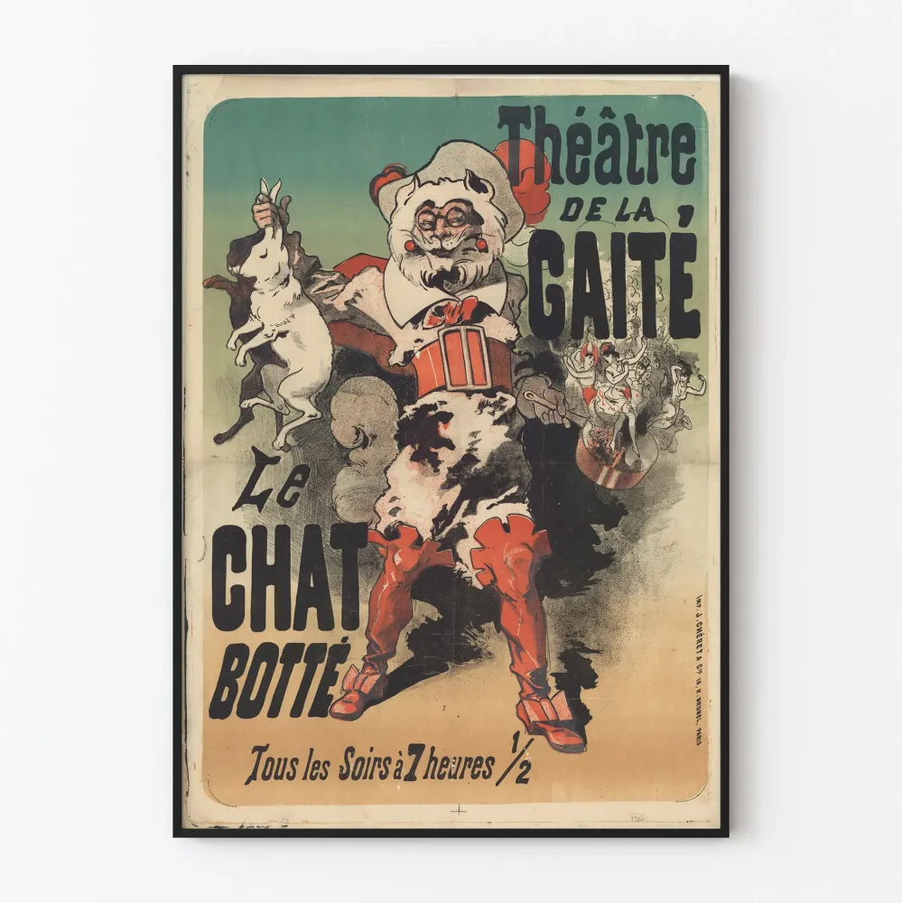 Plakat Vintage Teatr Gaîté Kot w Butach