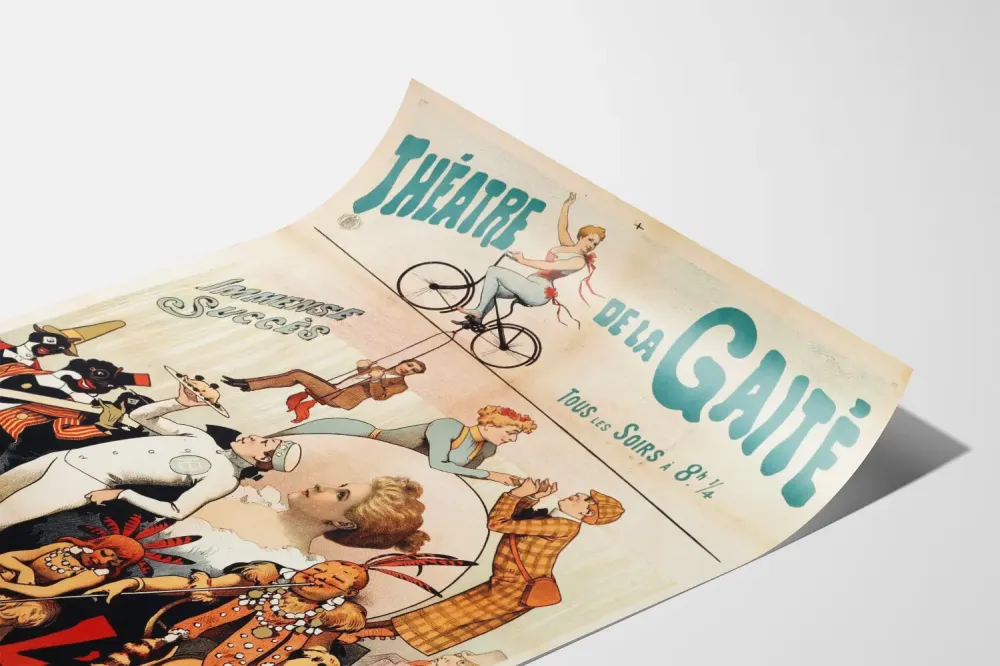 Plakat vintage Teatr La Gaîté - Kraj Złota
