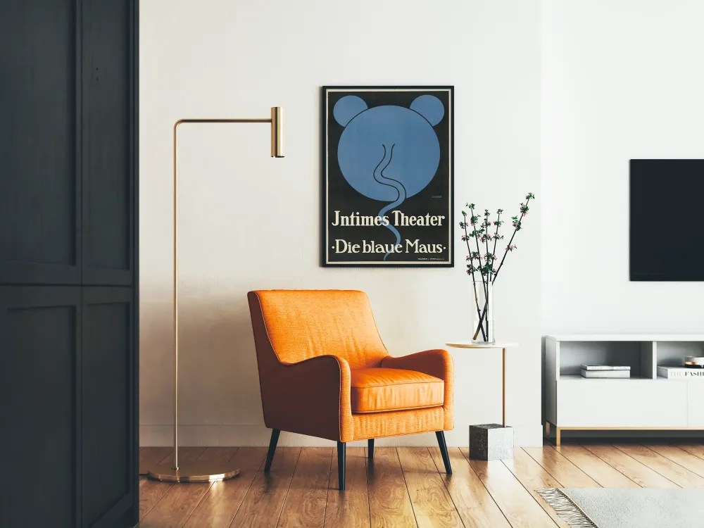Plakat vintage Teatr Intimes Niebiesza Mysz