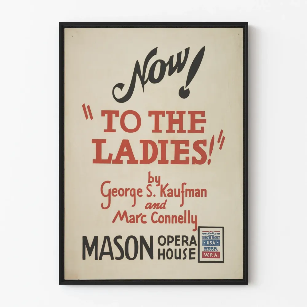 Plakat vintage teatr 'To Ladies' Mason Opera House
