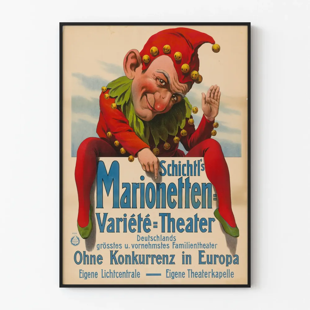 Plakat vintage Teatr lalek Schichtl's