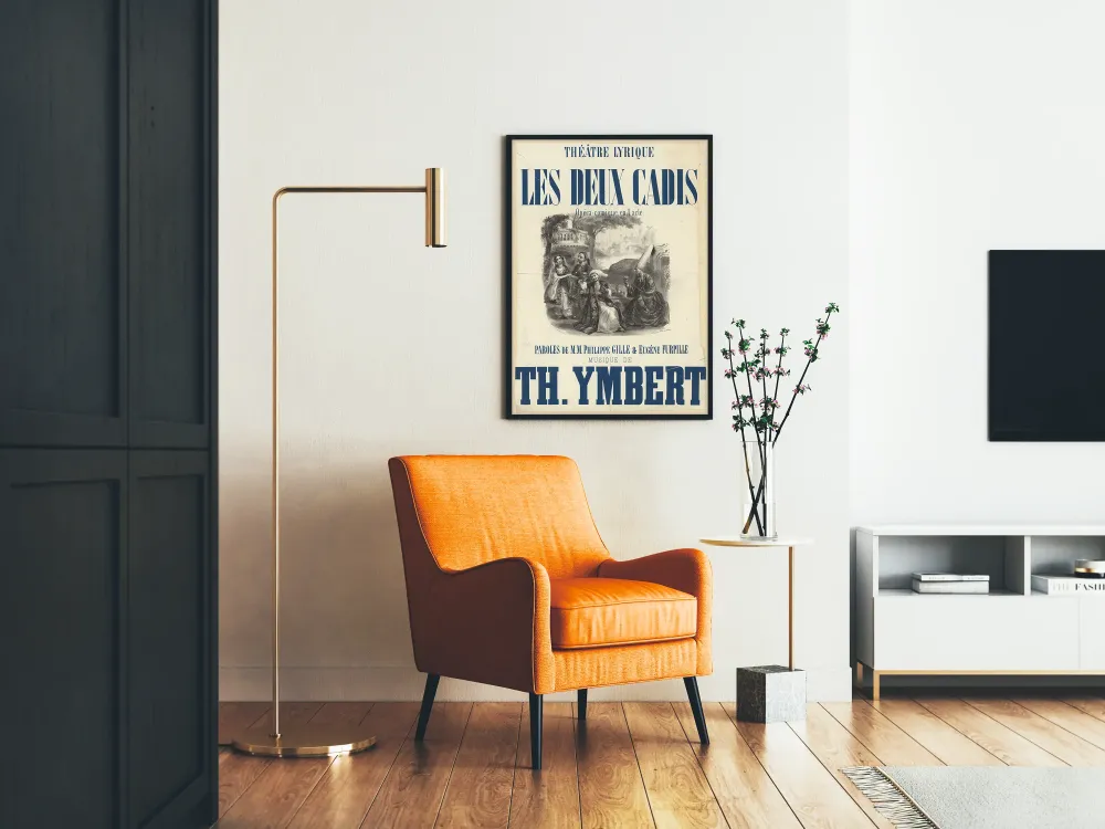 Plakat Vintage Teatr Lyrique Les Deux Cadis