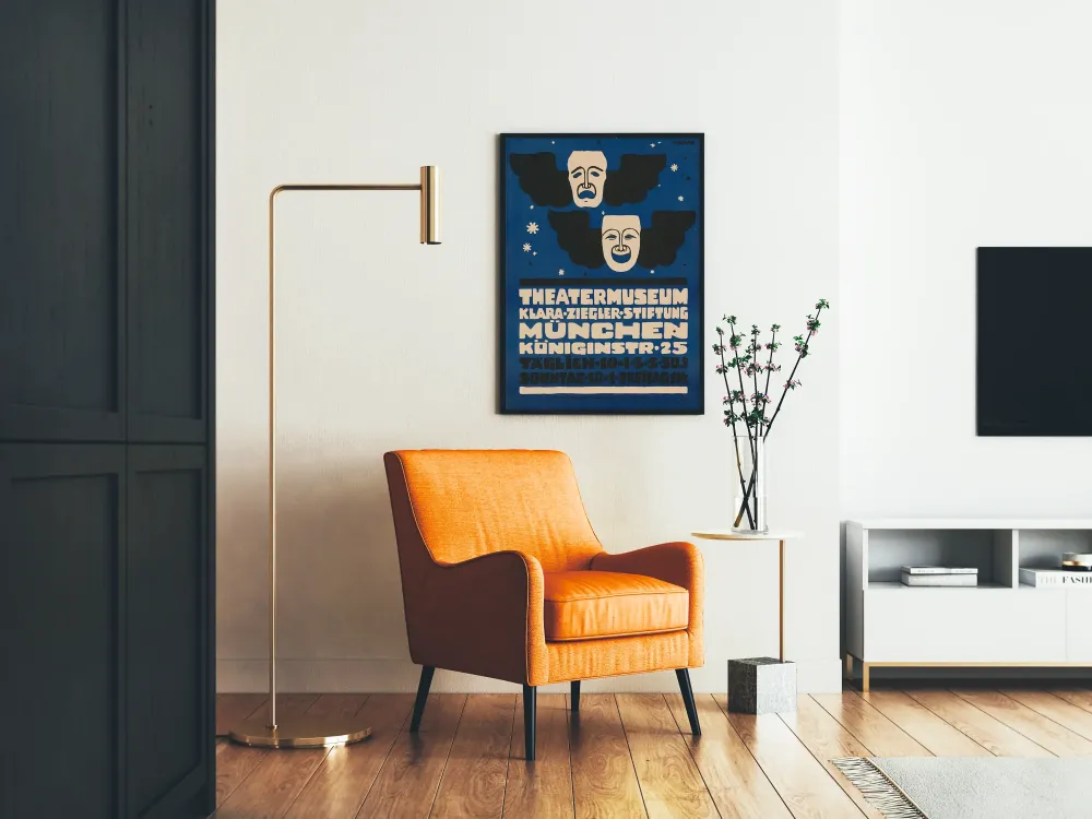 Plakat vintage Teatr Muzeum Klara Ziegler Monachium