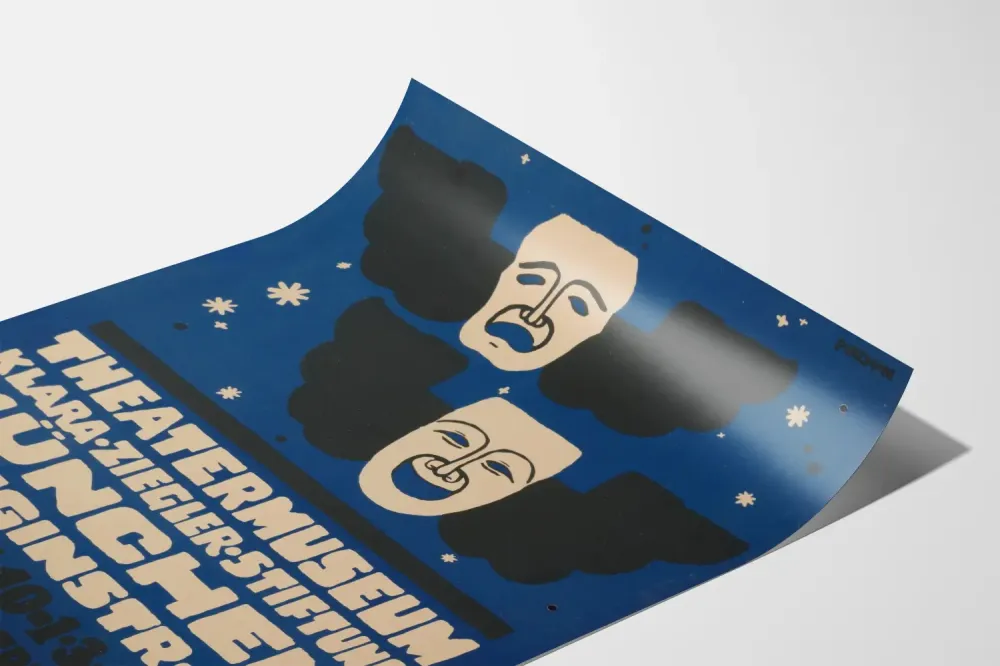 Plakat vintage Teatr Muzeum Klara Ziegler Monachium
