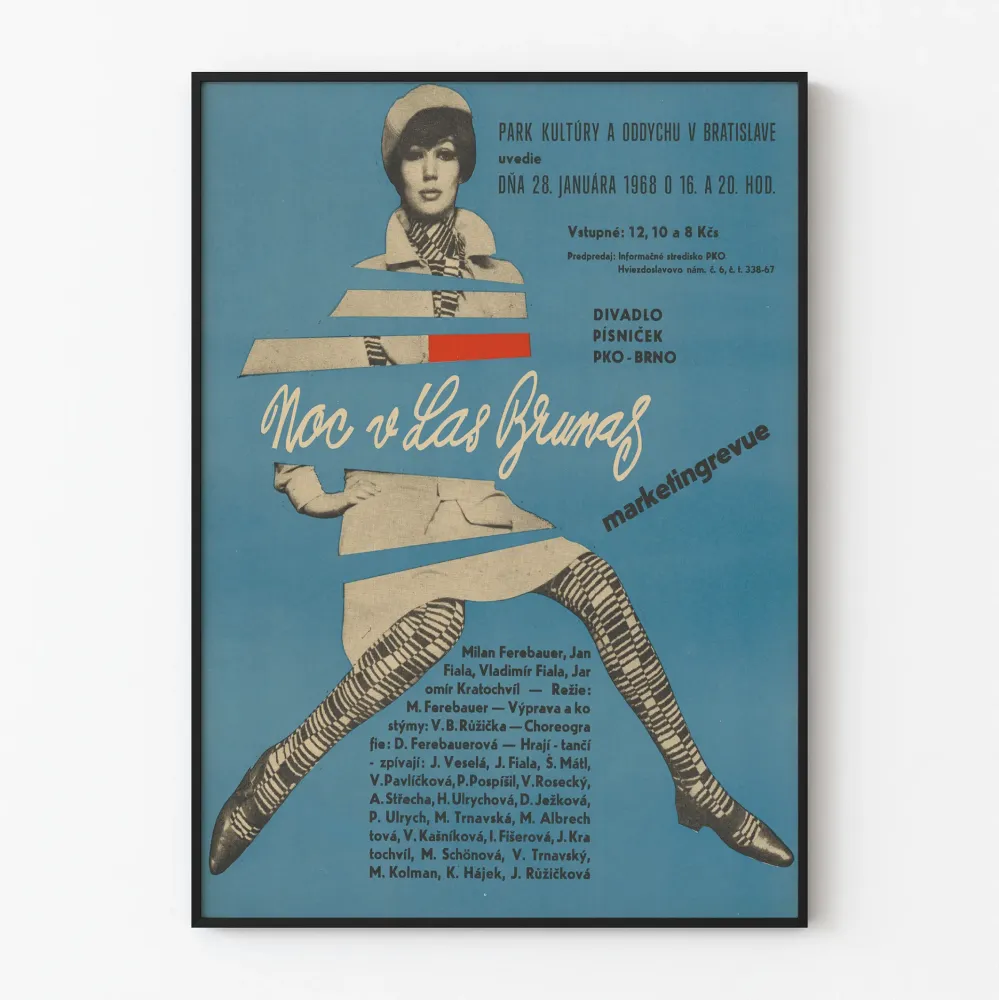 Plakat vintage Teatr Noc w Las Brumas 1968