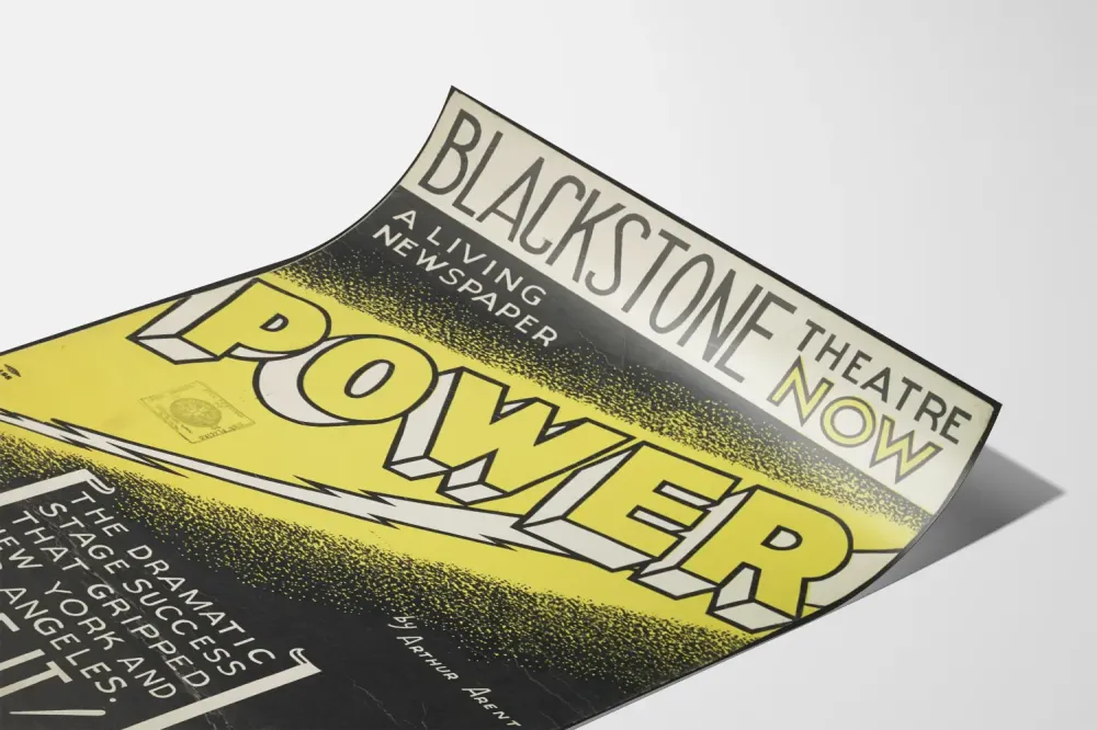 Plakat Vintage Teatr Power - Blackstone Theatre Teraz