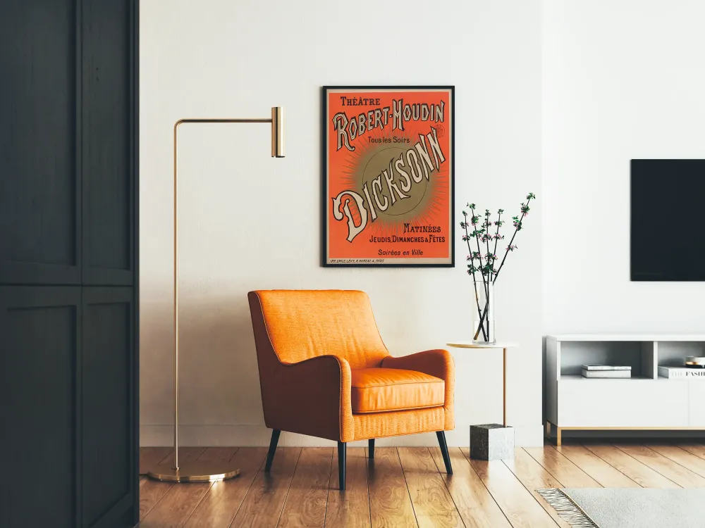 Plakat vintage Teatr Robert-Houdin Dicksonn