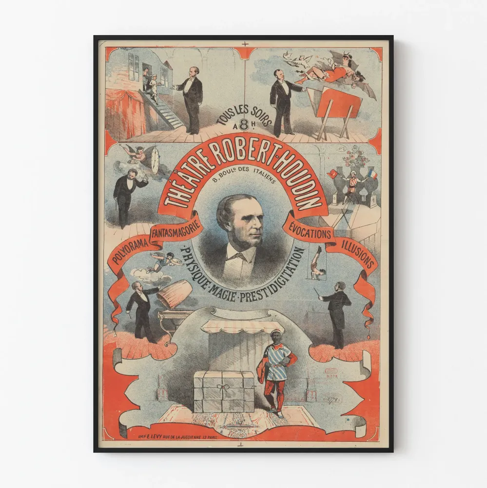 Plakat vintage Teatr Robert-Houdin Iluzje i Magia