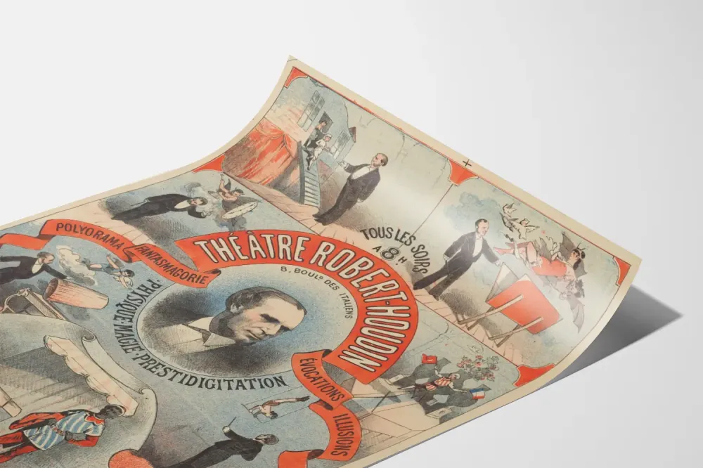 Plakat vintage Teatr Robert-Houdin Iluzje i Magia