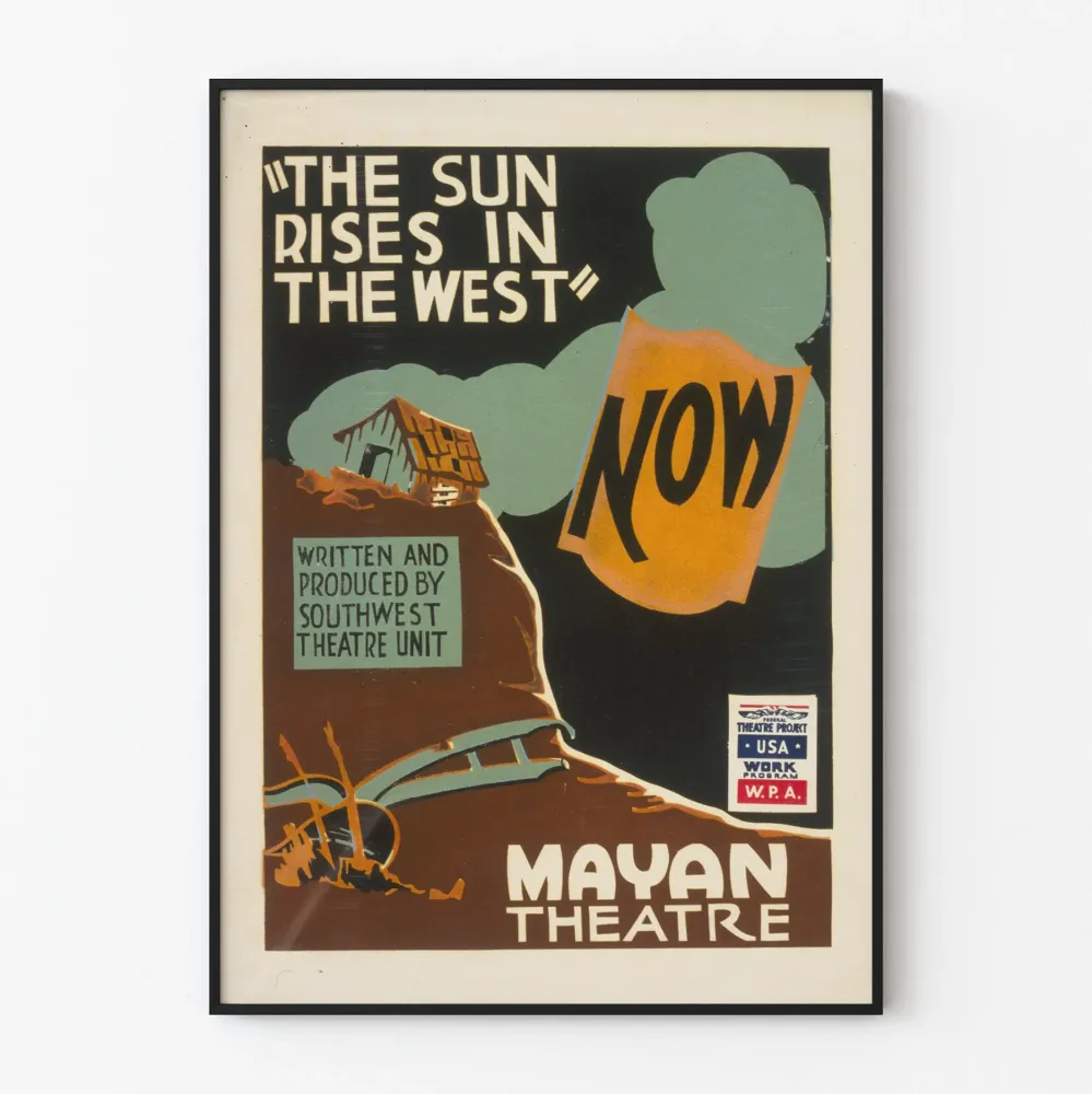 Plakat vintage Teatr Sun Rises West