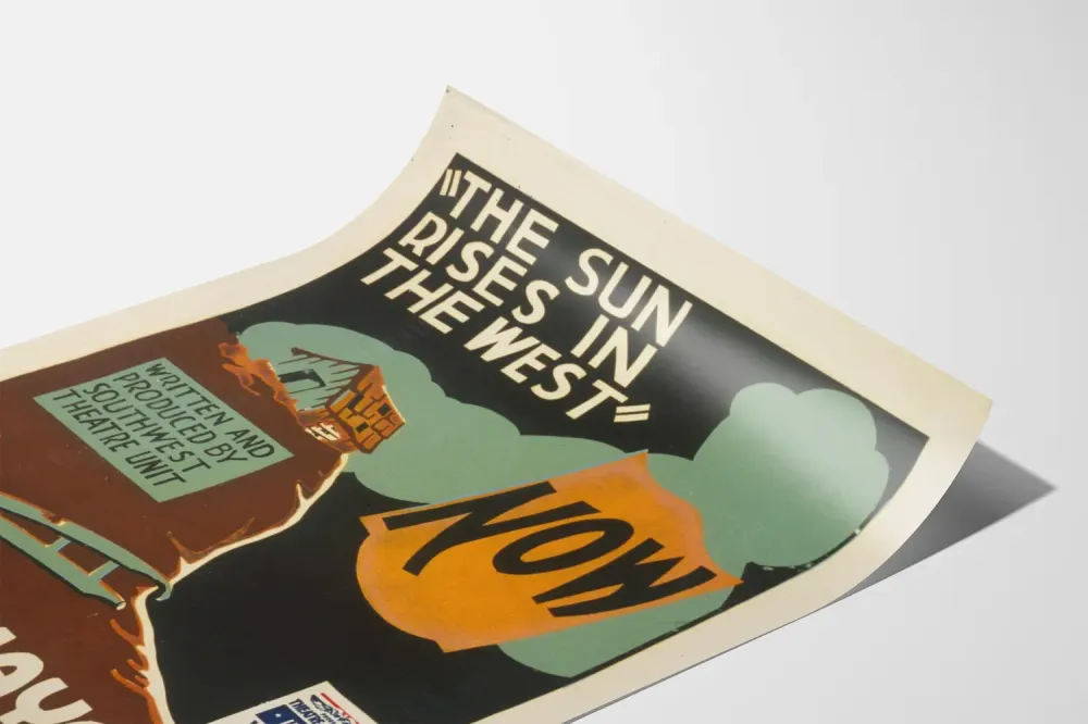 Plakat vintage Teatr Sun Rises West