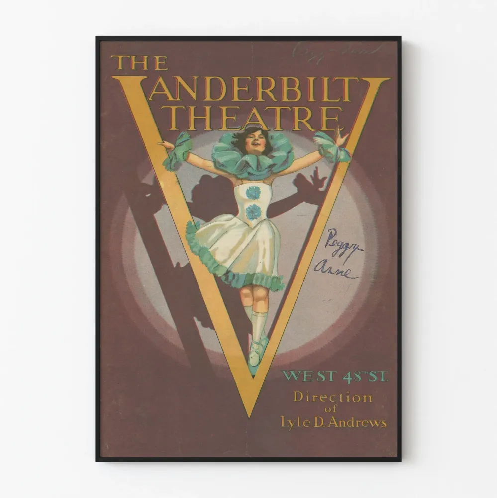 Plakat vintage Teatr Vanderbilt Peggy-Anne