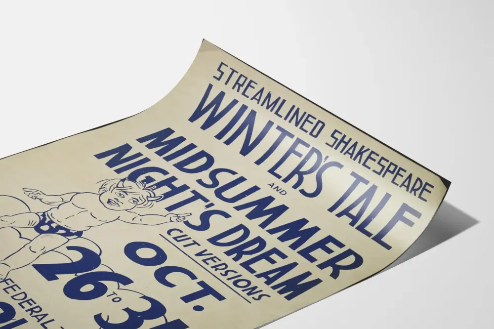 Plakat vintage Teatr Winter's Tale i Sen Nocy Letniej