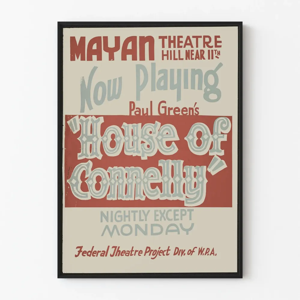 Plakat vintage teatru Majan - Dom Connelly'ego