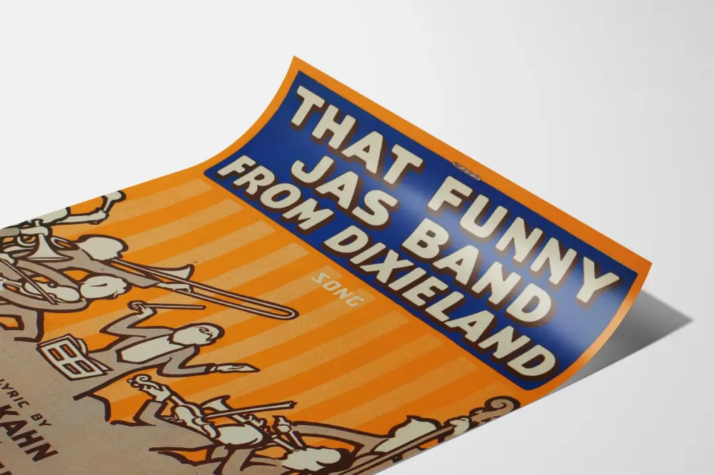 Plakat vintage That Funny Jas Band z Dixielandu
