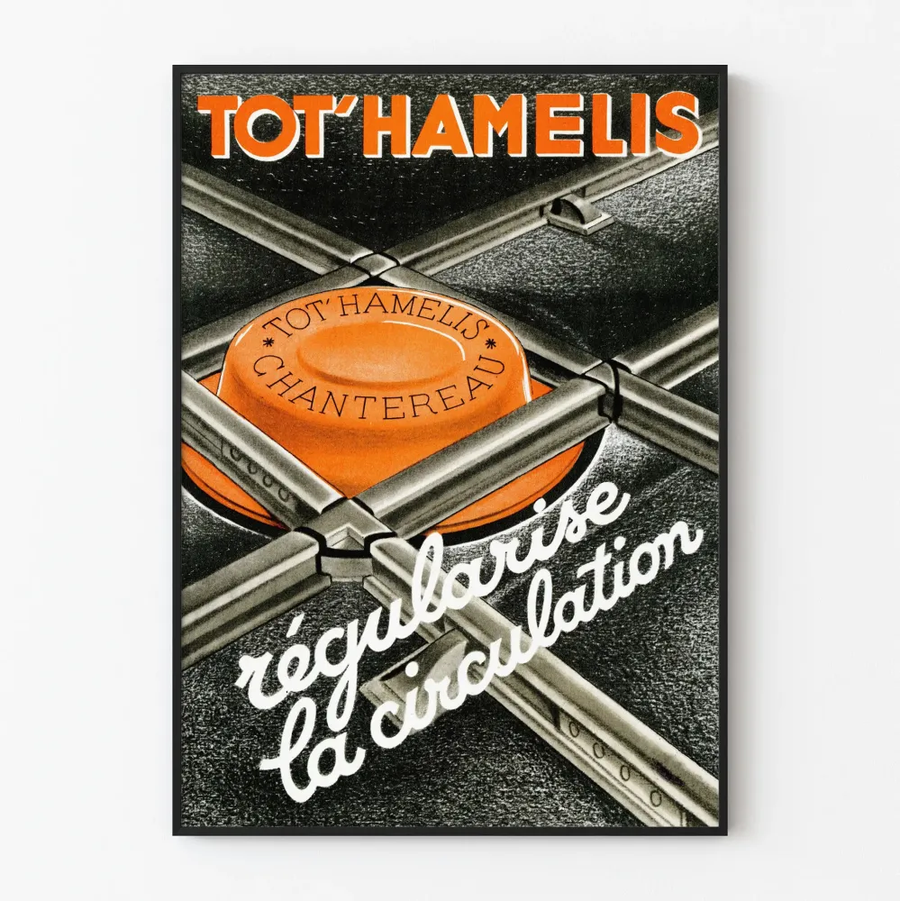 Plakat vintage Tot'Hamelis regulacja ruchu