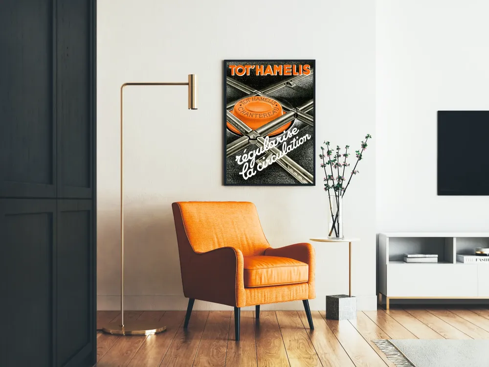 Plakat vintage Tot'Hamelis regulacja ruchu