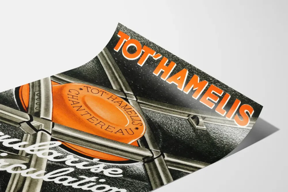 Plakat vintage Tot'Hamelis regulacja ruchu