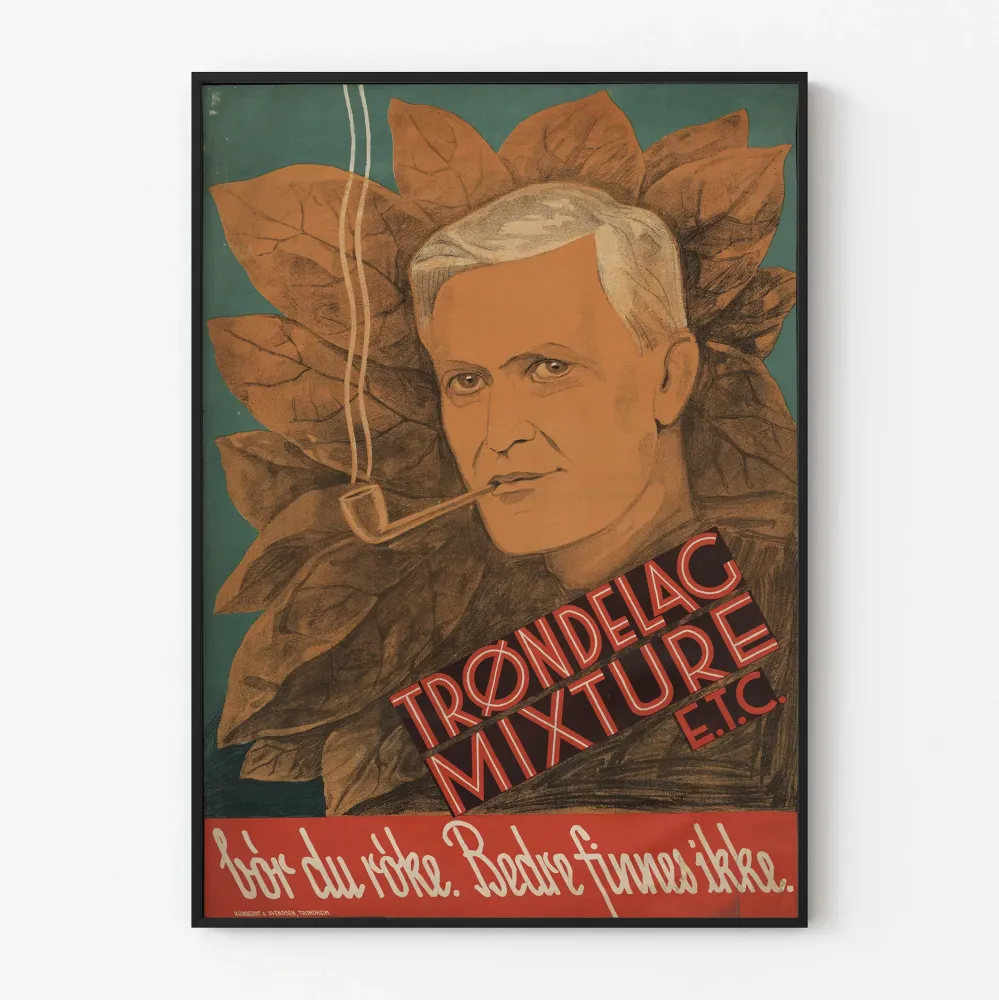 Plakat vintage Trøndelag Mixture palacz fajki