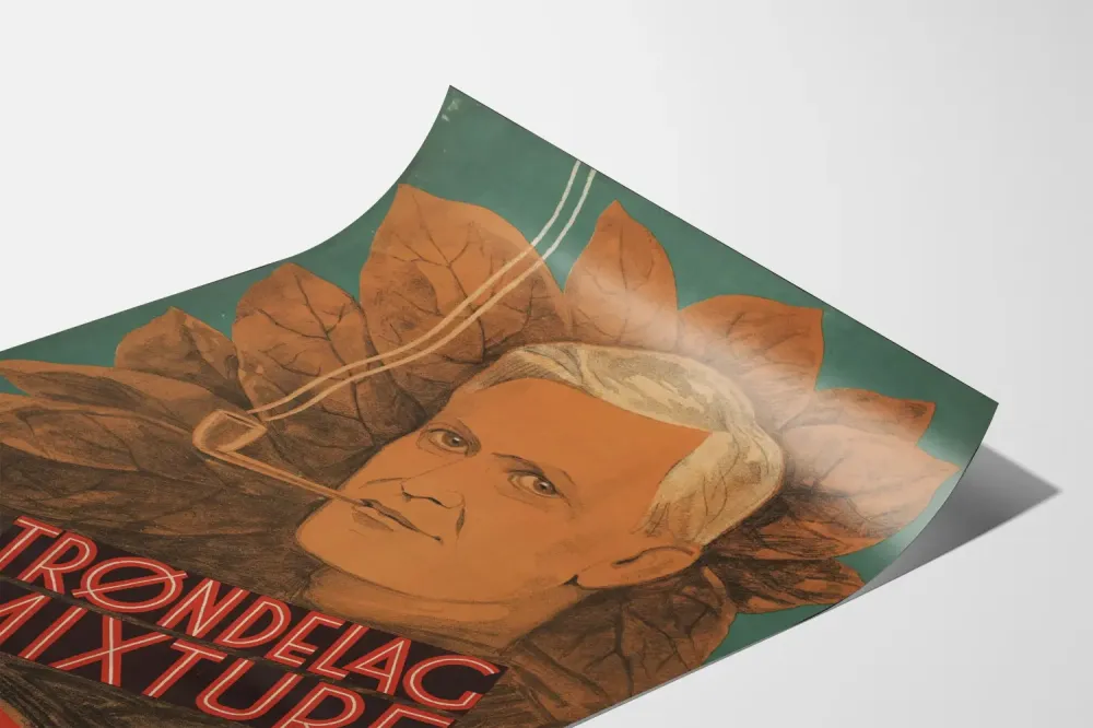 Plakat vintage Trøndelag Mixture palacz fajki