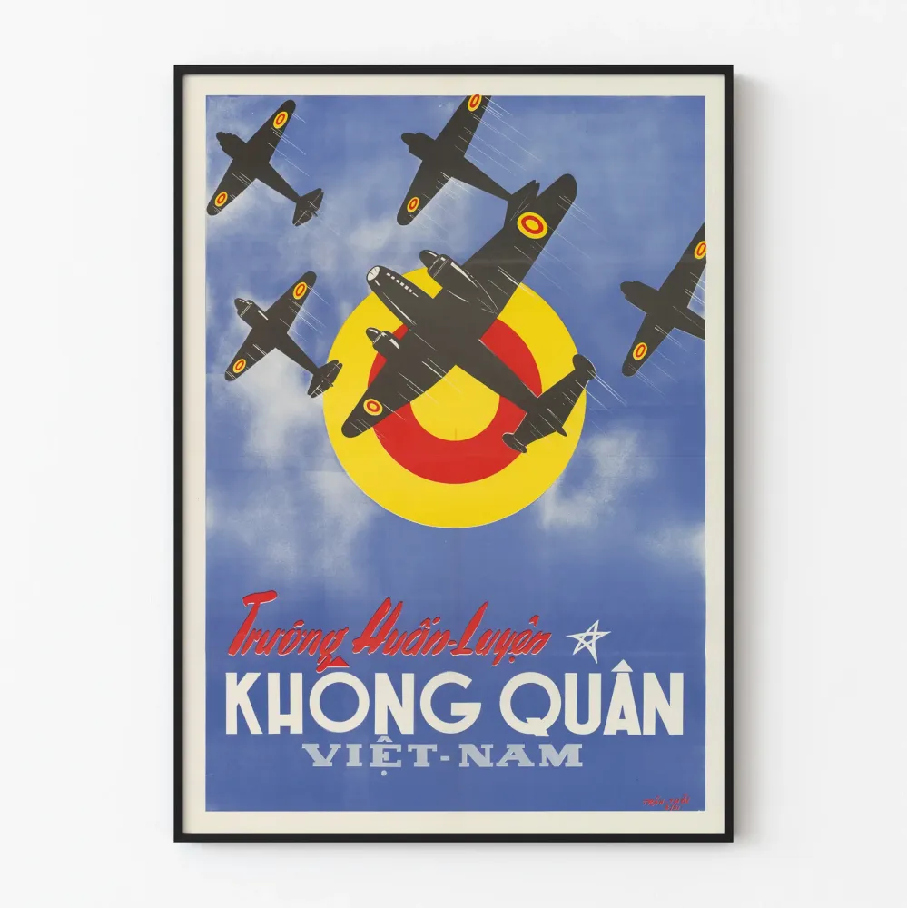 Plakat vintage Trường Huấn Luyện Không Quân Wietnam