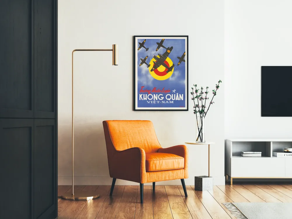 Plakat vintage Trường Huấn Luyện Không Quân Wietnam