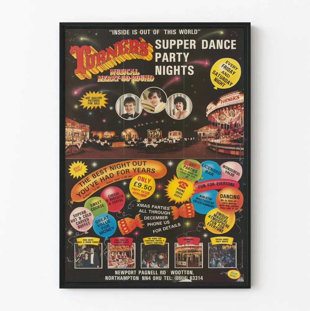 Plakat vintage Turners Supper Dance Party Nights
