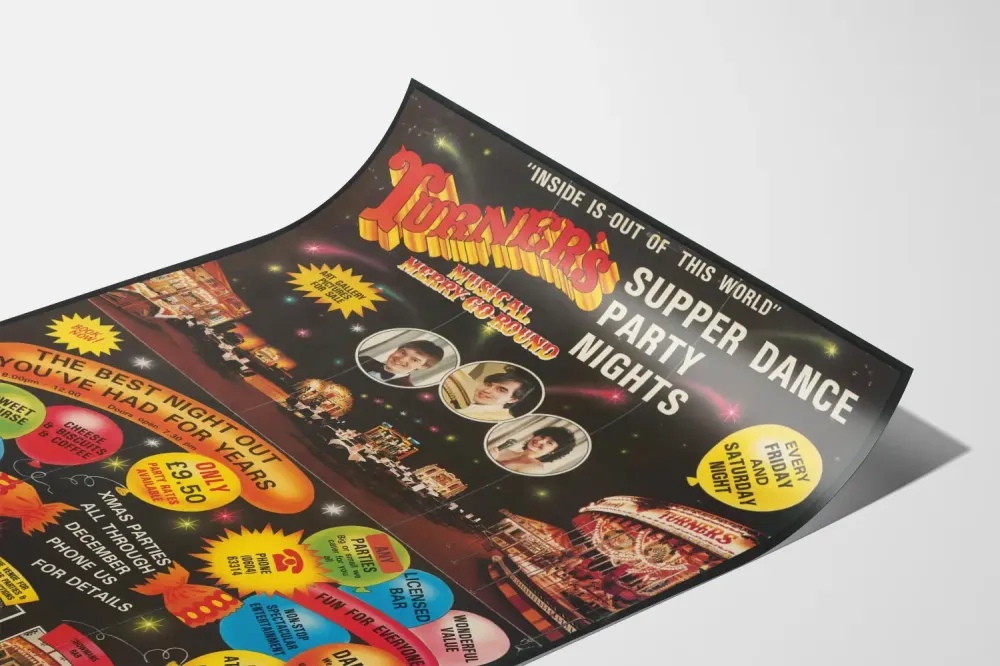 Plakat vintage Turners Supper Dance Party Nights