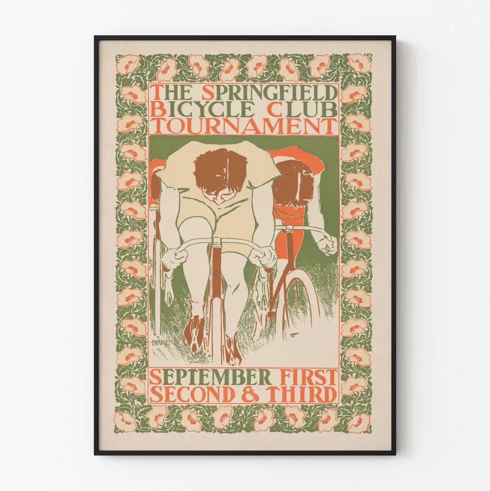 Plakat vintage turnieju Springfield Bicycle Club