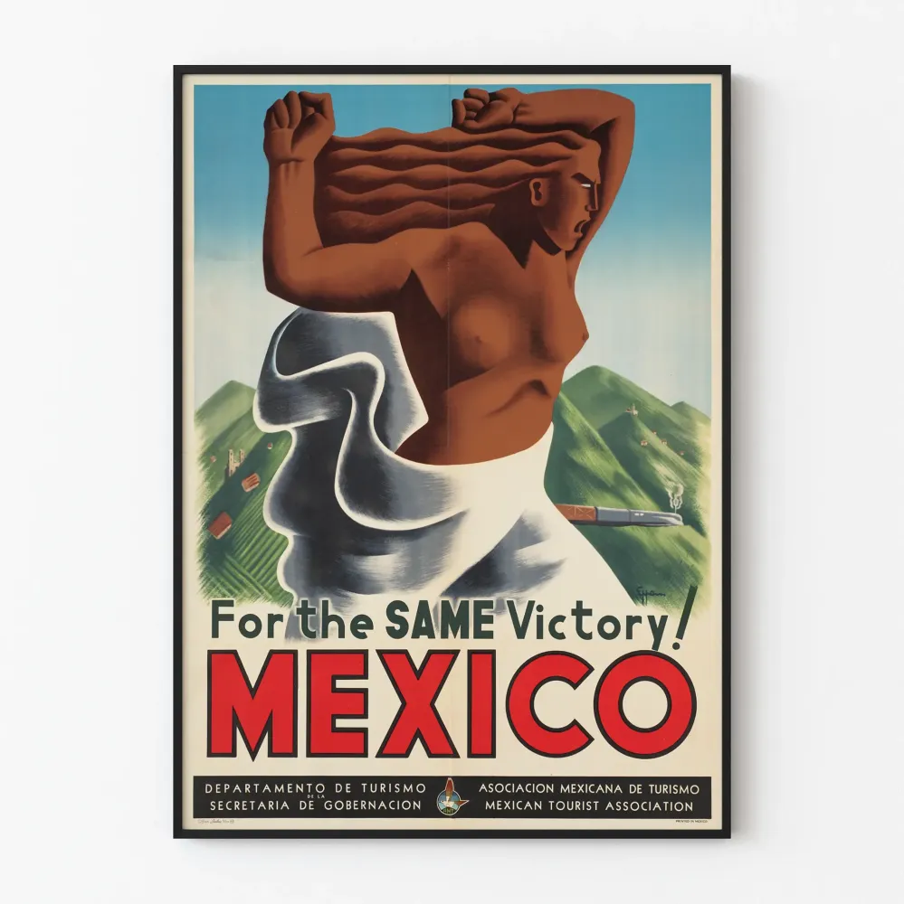 Plakat vintage turystyka Meksyk Na tę samą zwycięstwo