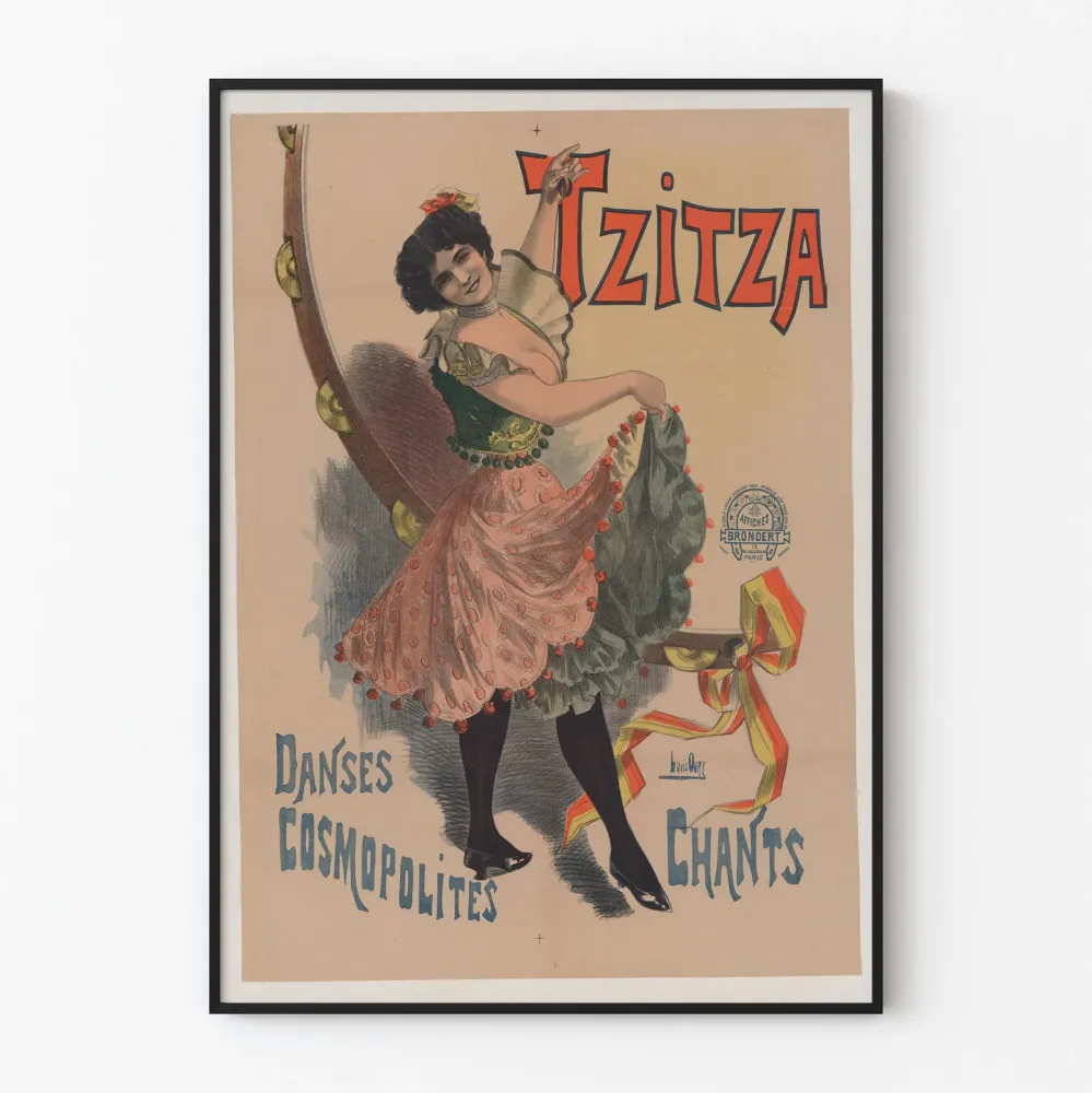 Plakat vintage Tzitza taniec i śpiewy kosmopolityczne