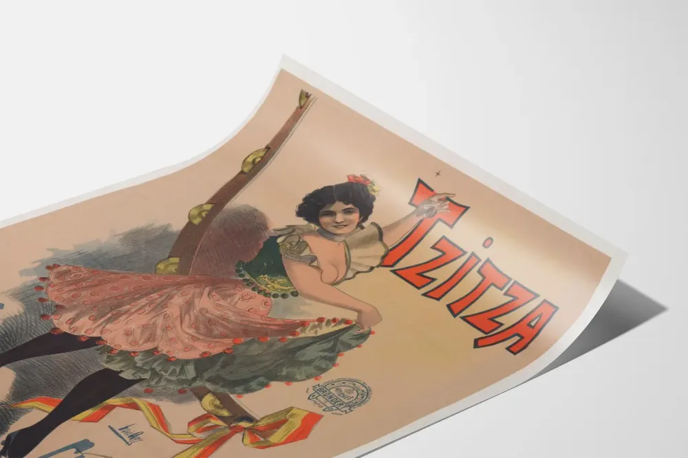 Plakat vintage Tzitza taniec i śpiewy kosmopolityczne