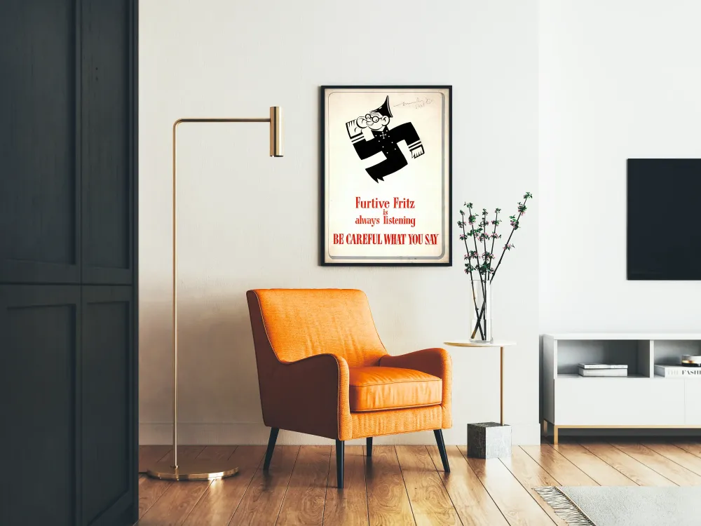 Plakat Vintage Ukryty Fritz Słucha Zawsze
