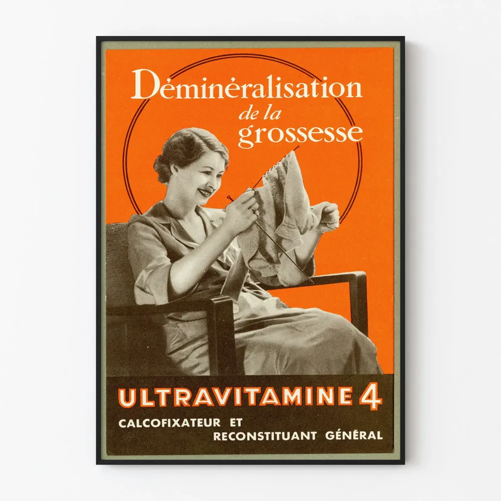 Plakat vintage Ultraviamine 4 do odwapnienia w ciąży