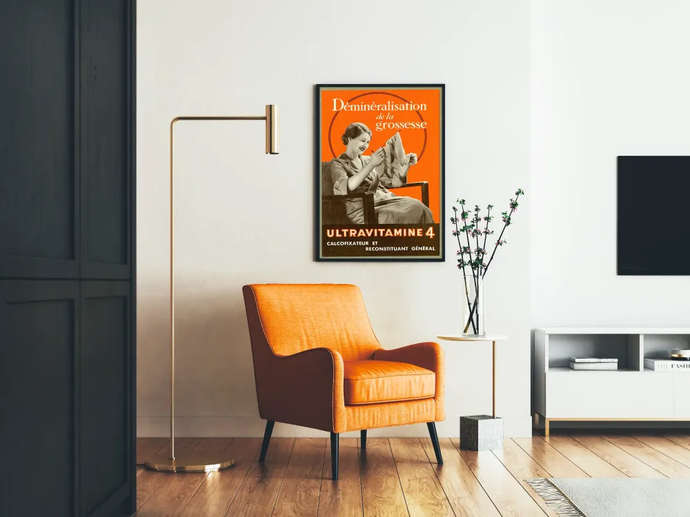 Plakat vintage Ultraviamine 4 do odwapnienia w ciąży