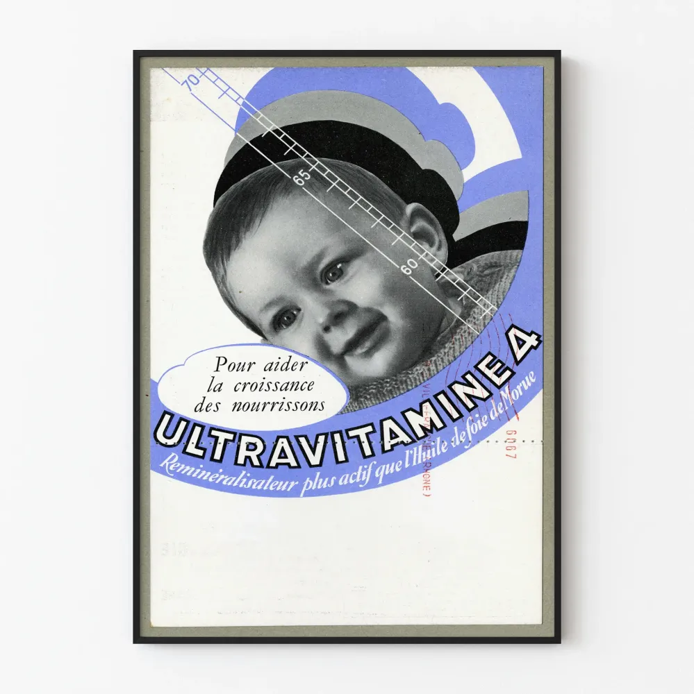 Plakat vintage Ultravitamine 4 na wzrost niemowląt